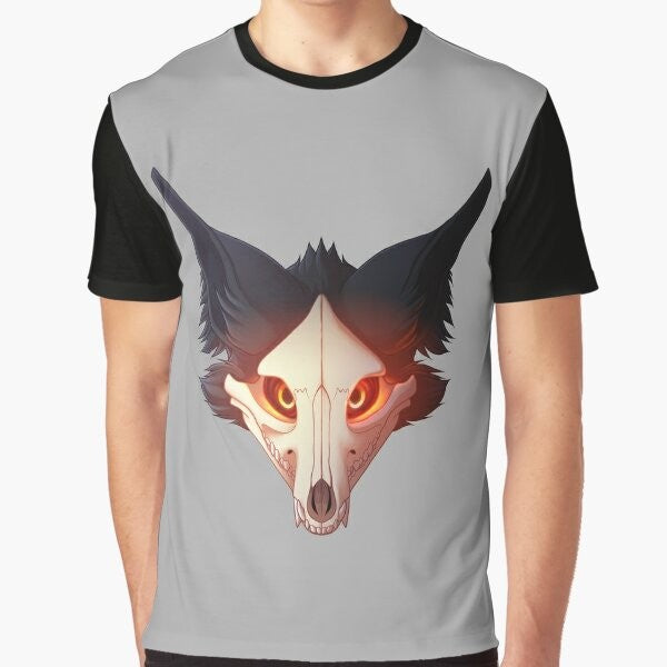 Cadaver graphic t-shirt design featuring a monster wolf skull and the Wingedwolf94 logo