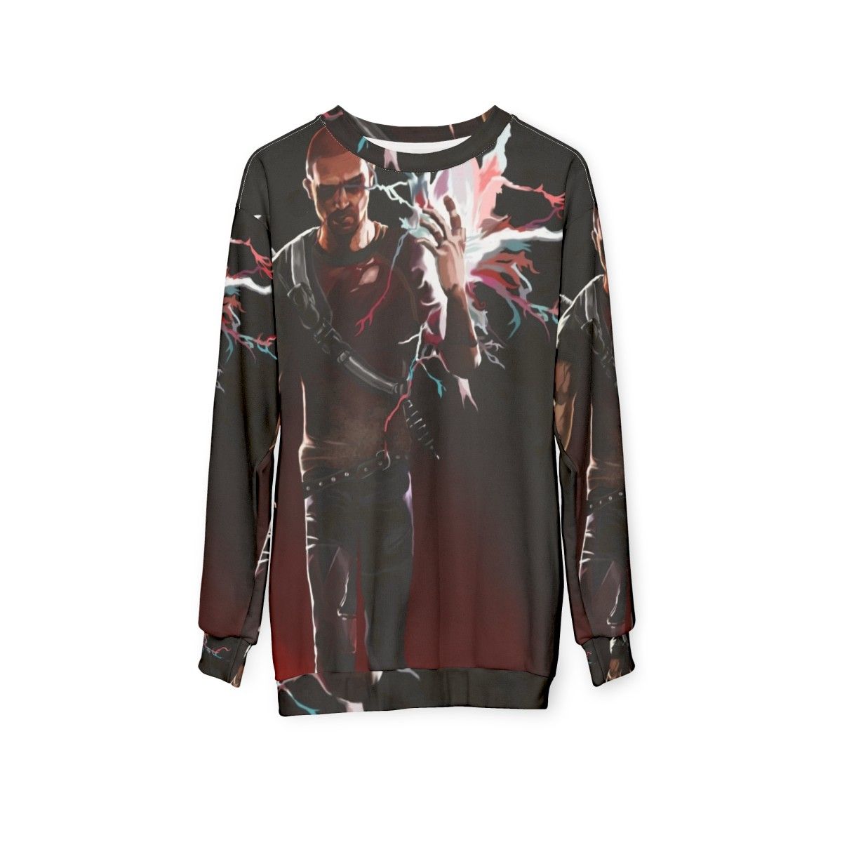 Infamous Evil Cole McGrath Painting Sweatshirt - hanging