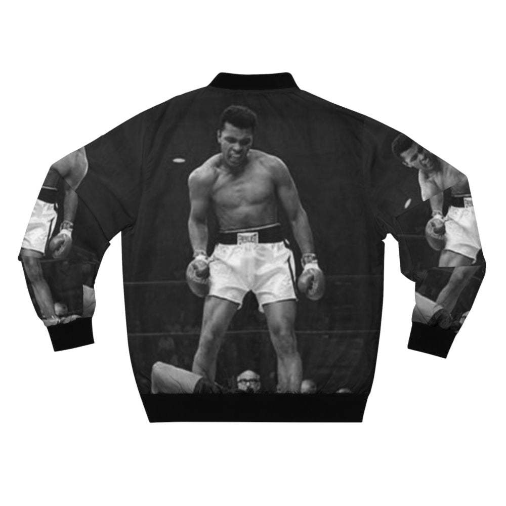 Legend Muhammad Ali Bomber Jacket with Muhammad Ali's portrait and boxing gloves - Back