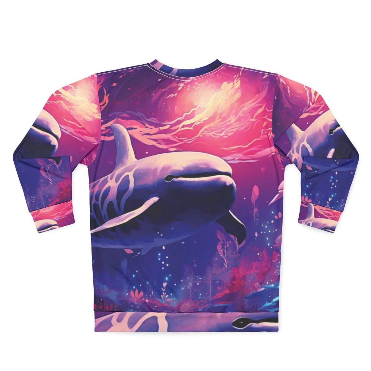 Legendary ocean animals sweatshirt featuring fantasy art by Brianm - Back