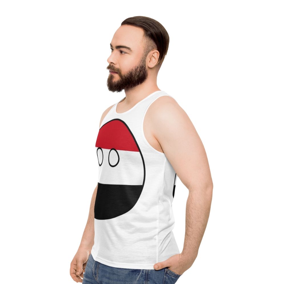 Yemen Countryball Unisex Tank Top - men side