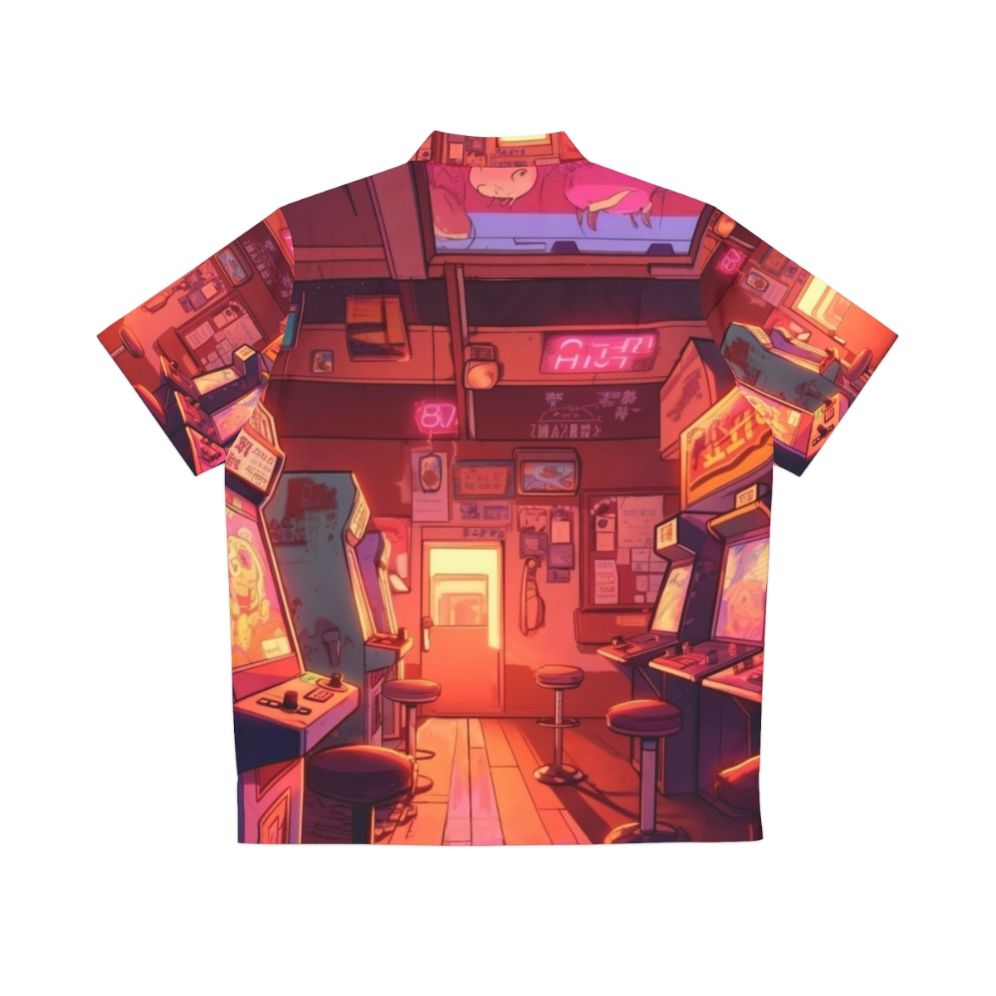 Arcade Hall Hawaiian Shirt featuring Stranger Things inspired design - Back