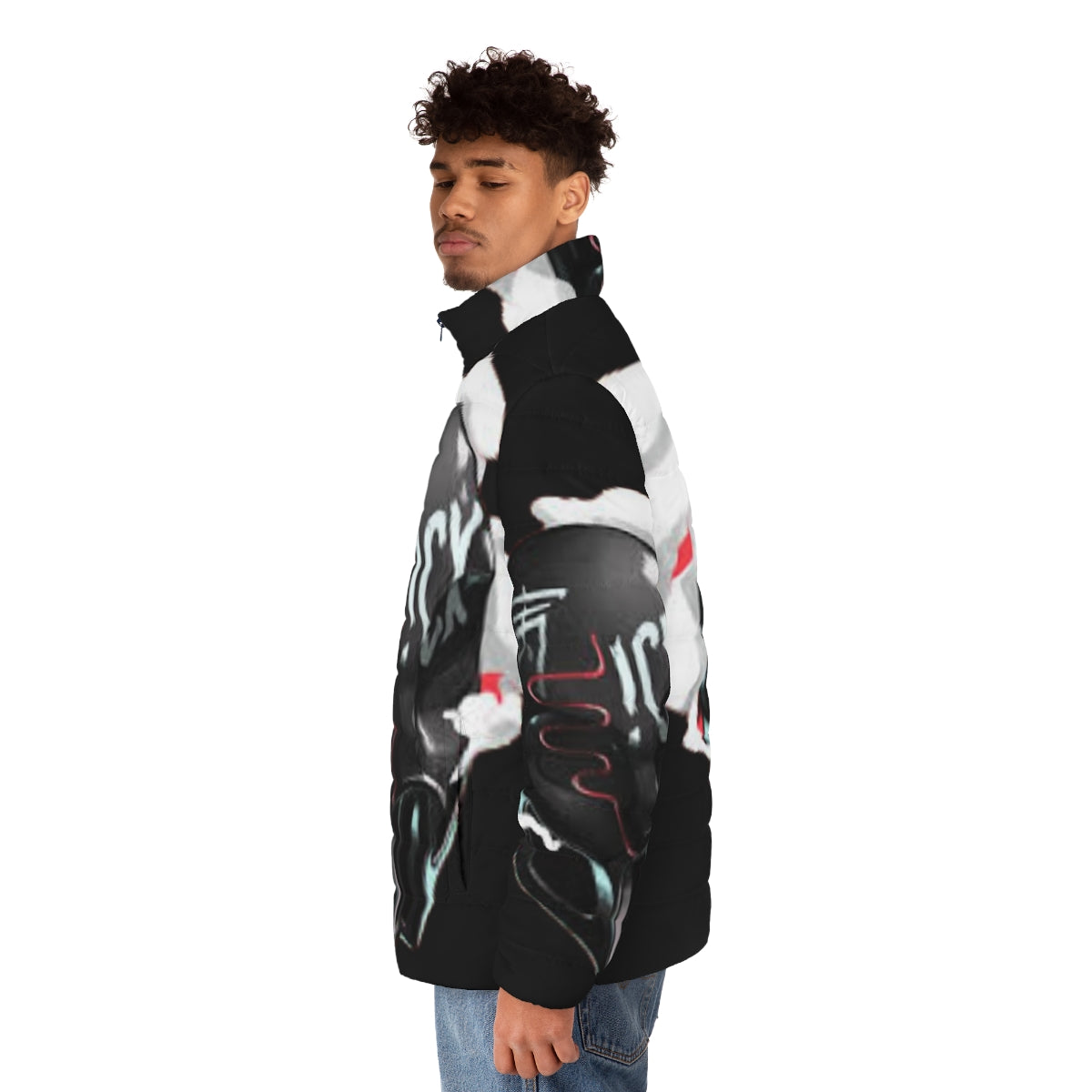 Sickick Snake Print Puffer Jacket - men side left