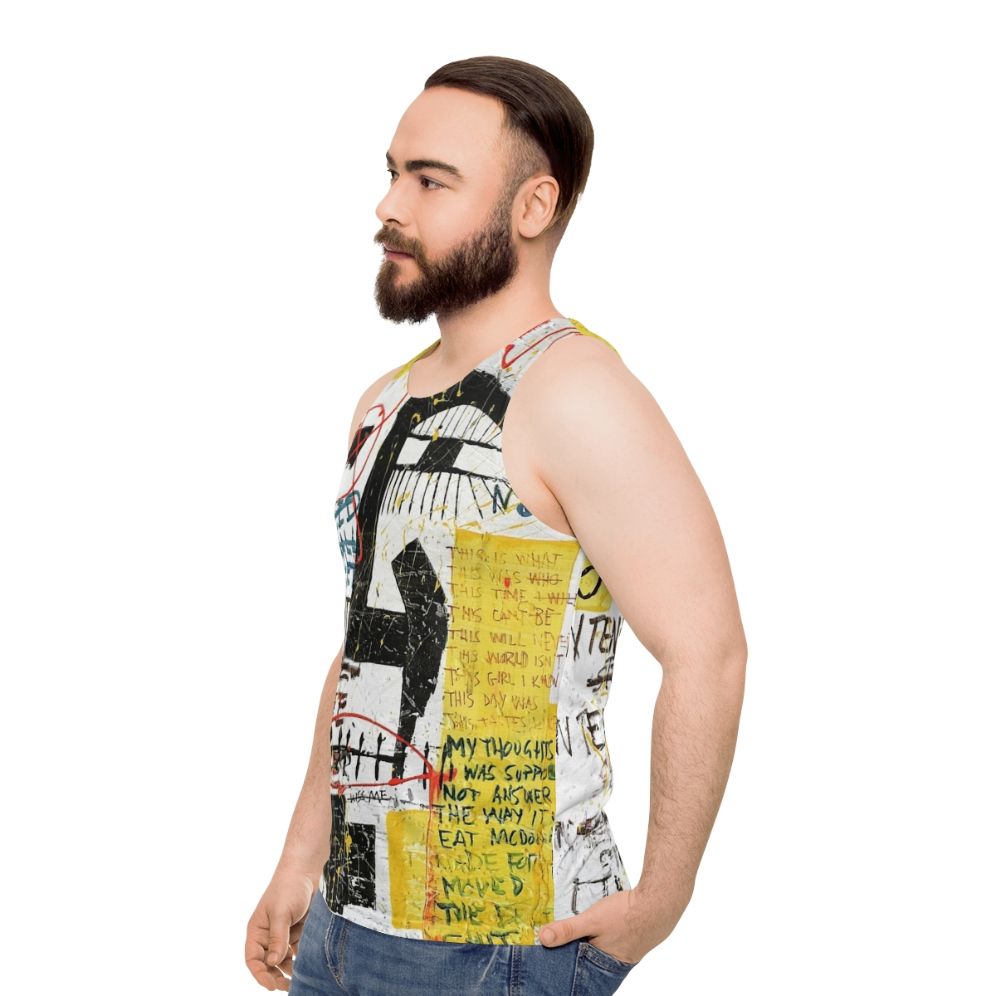 Alive Unisex Abstract Art Tank Top - men side