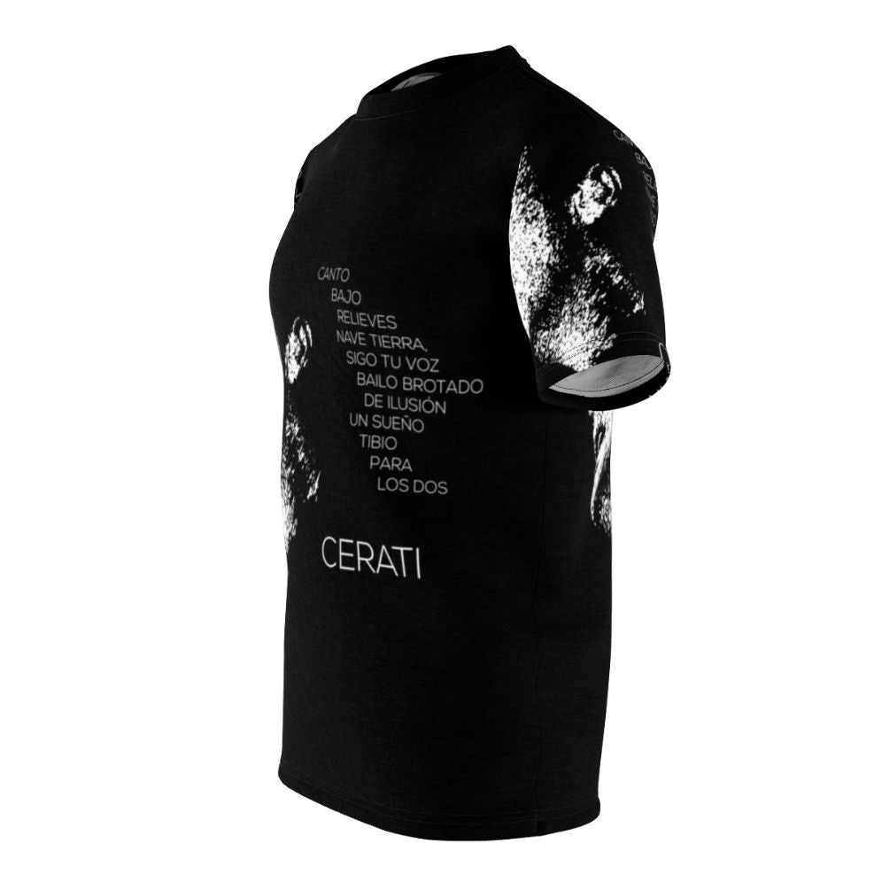 Tribute Gustavo Cerati T-shirt featuring Soda Stereo inspired artwork - men left