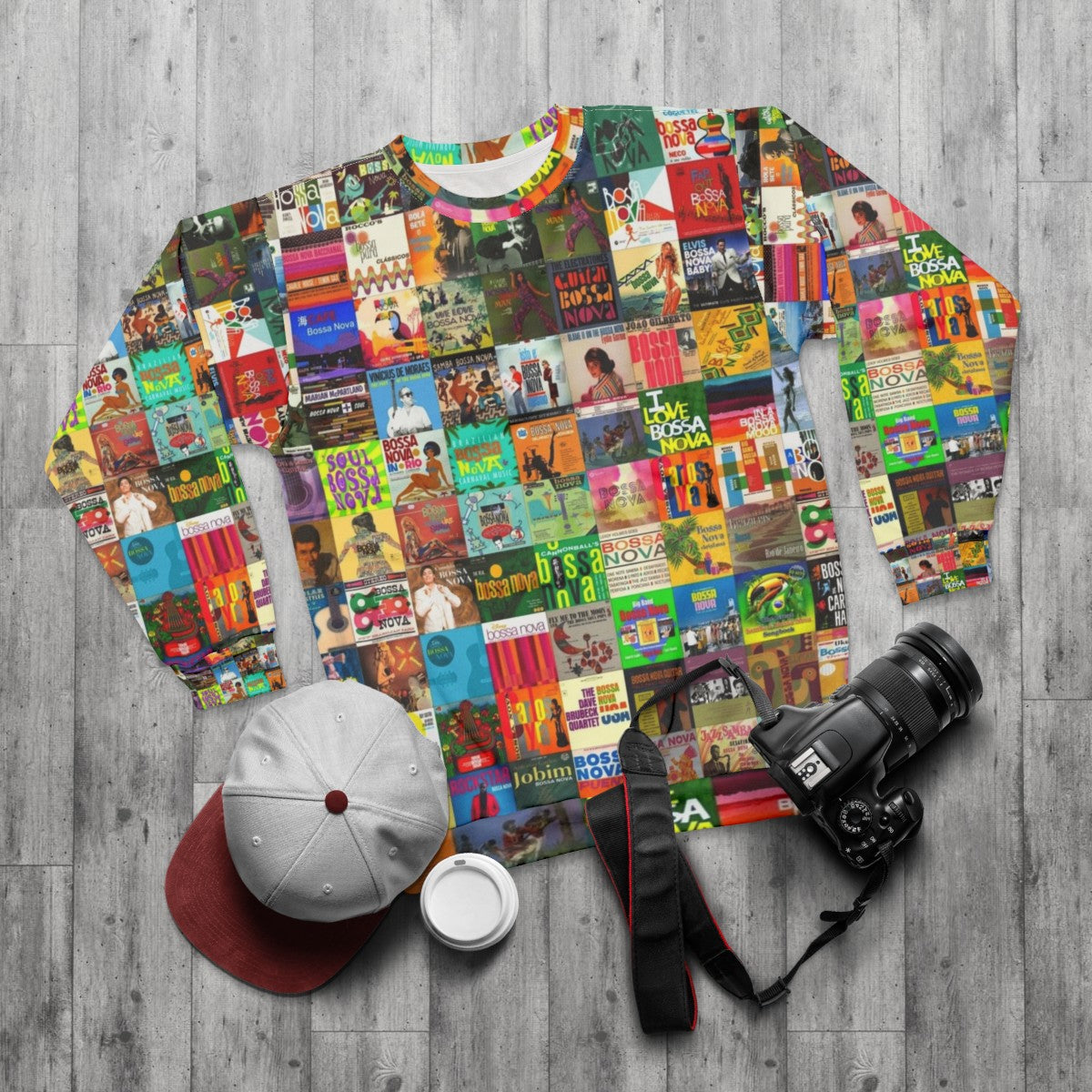 Bossa Nova Inspired Music Sweatshirt - flat lay