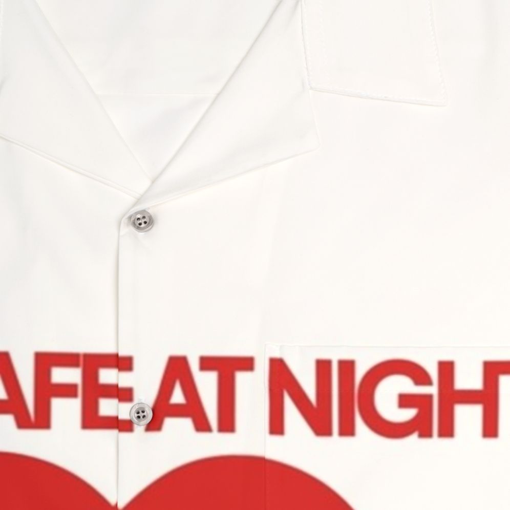 Nurse Hawaiian Shirt - Feel Safe At Night With A Nurse - Detail