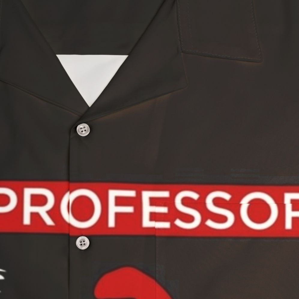 Money Heist 'El Profesor' Hawaiian Shirt - Detail