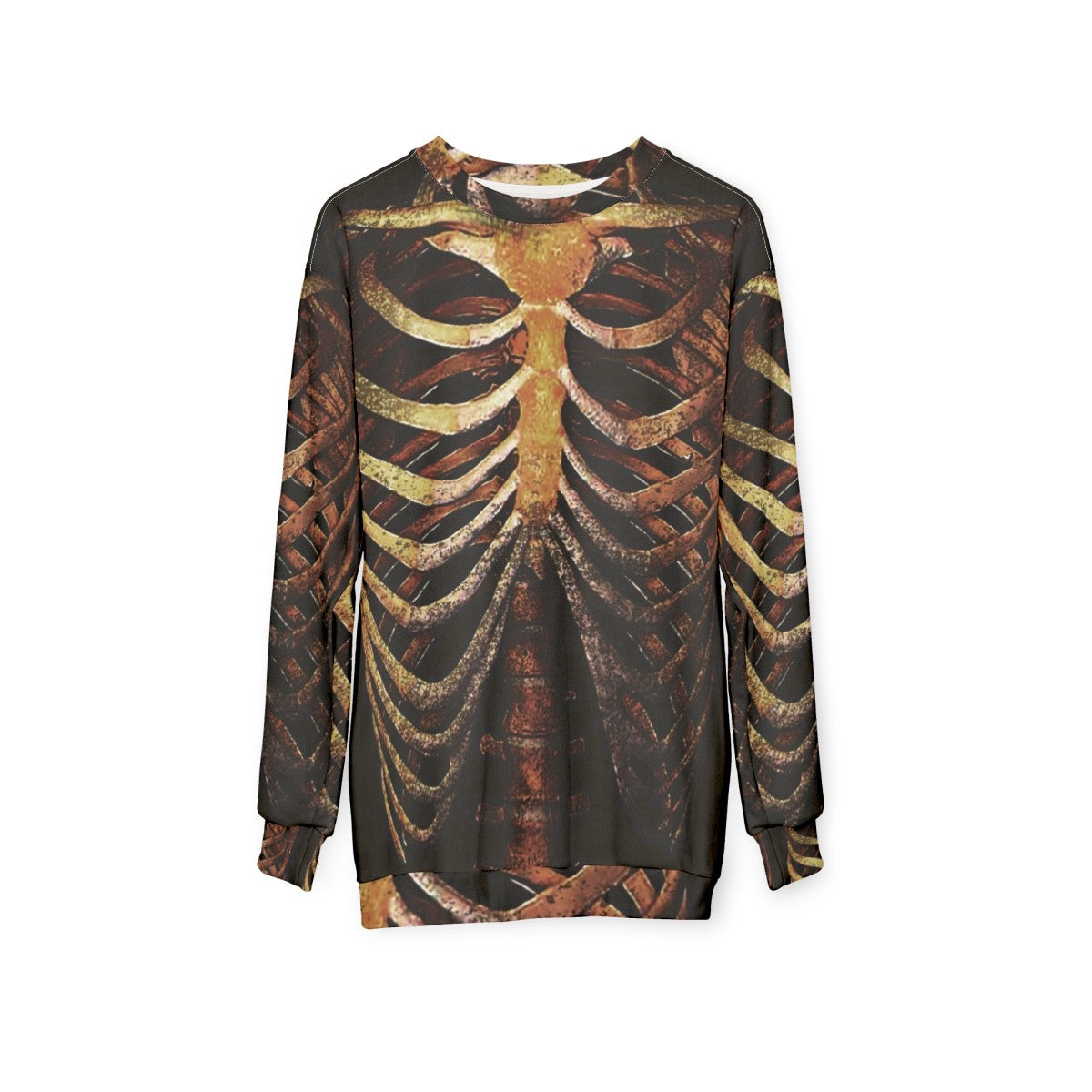 Rib Cage Tee Sweatshirt - Trendy Skeleton Shirt for Photography Fans - hanging