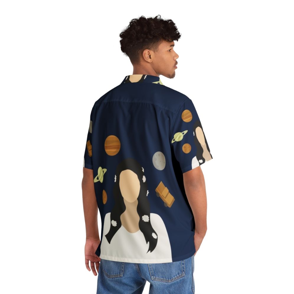 Lana Del Rey Hawaiian Shirt with Galaxy and Space Motif - People Back