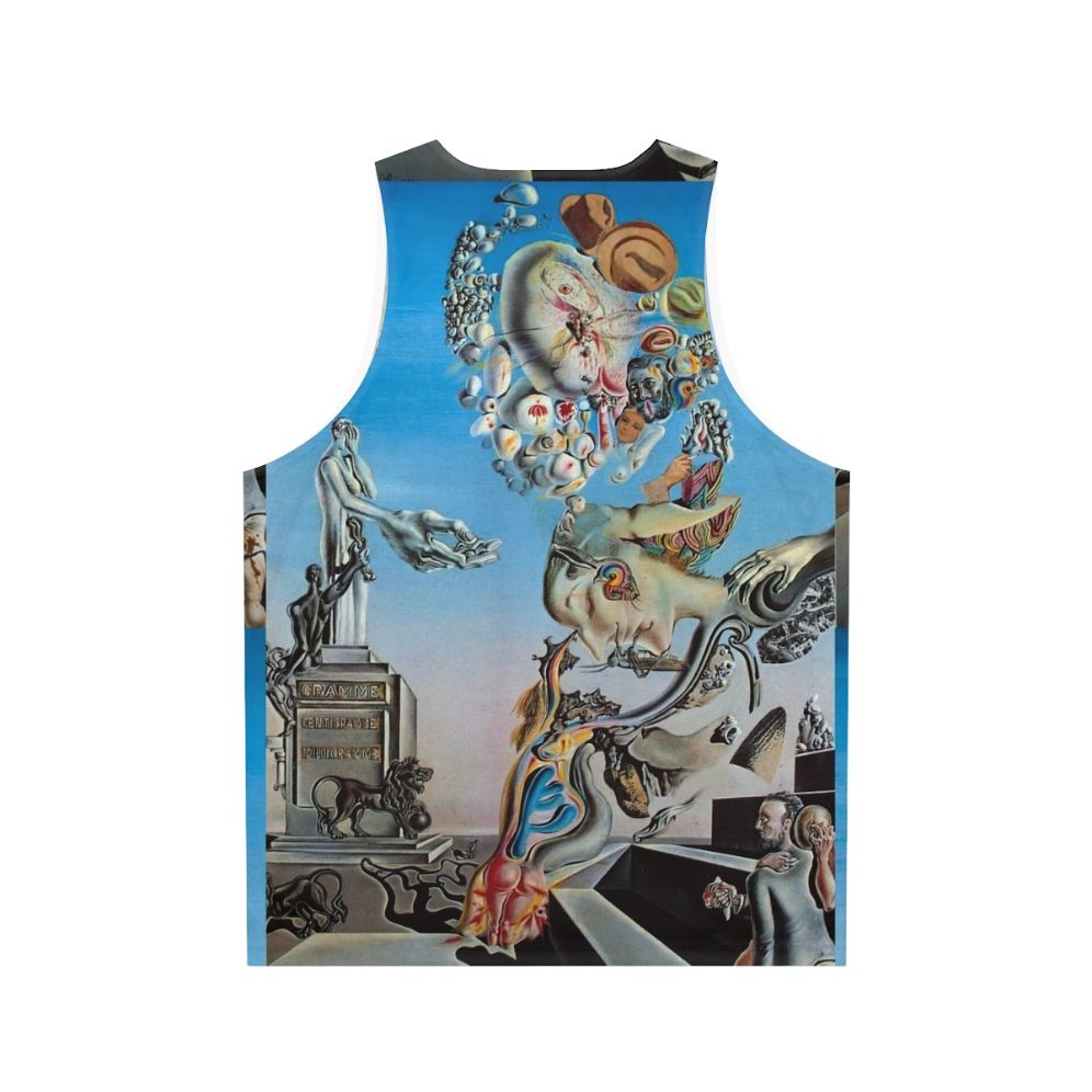 Surreal Salvador Dali-inspired unisex tank top - Back