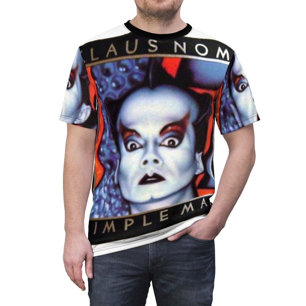 Retro Klaus Nomi Inspired New Wave Graphic T-Shirt - men front