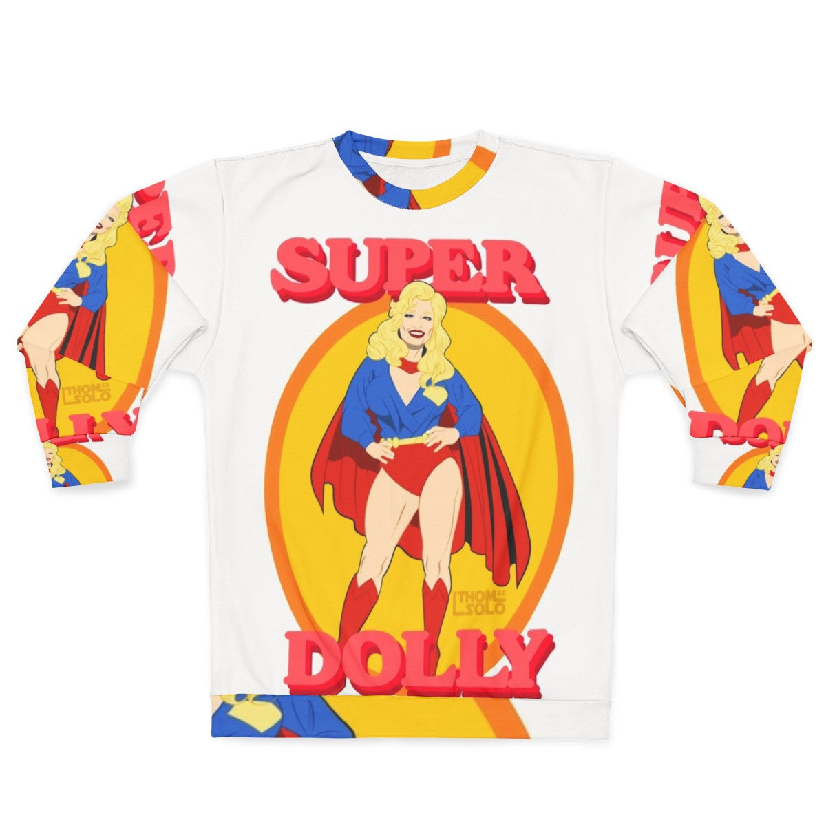 Dolly Parton inspired superhero sweatshirt