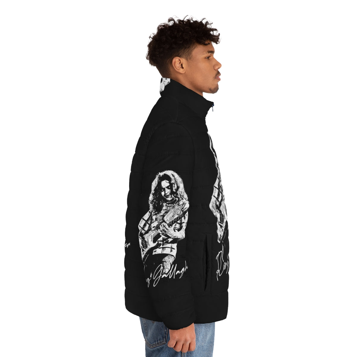 Rory Gallagher Puffer Jacket - Classic Rock Merchandise Featuring the Irish Musician - men side right