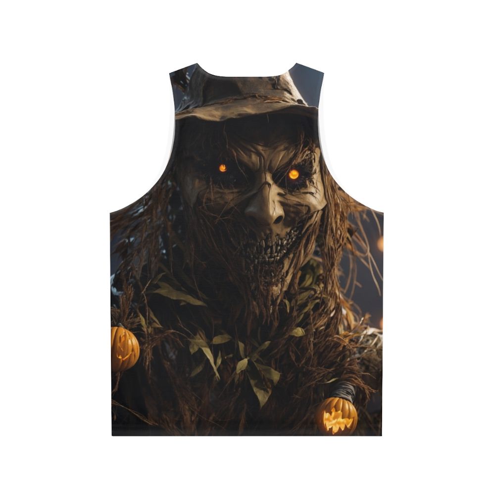 Halloween scarecrow unisex tank top - Back