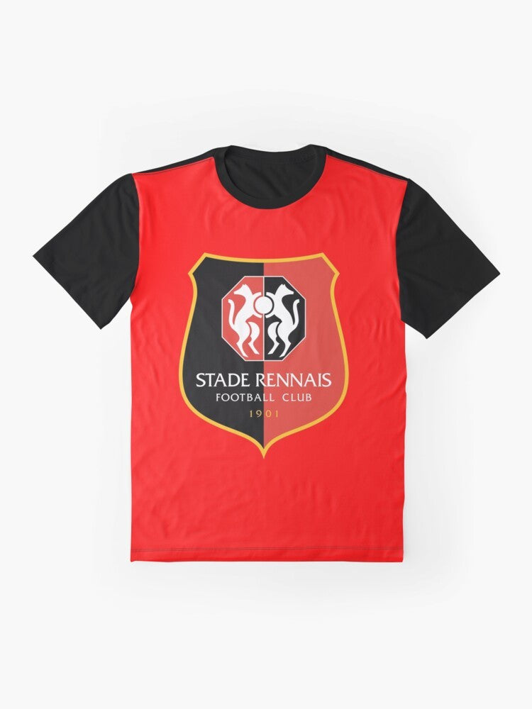 Stade Rennais FC graphic t-shirt for sports fans - Flat lay