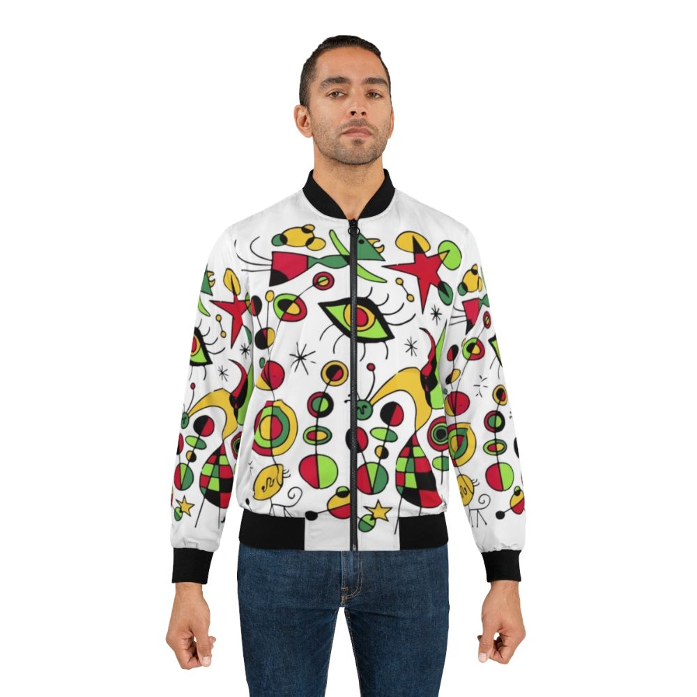 Joan Miro inspired colorful fish bomber jacket - Lifestyle