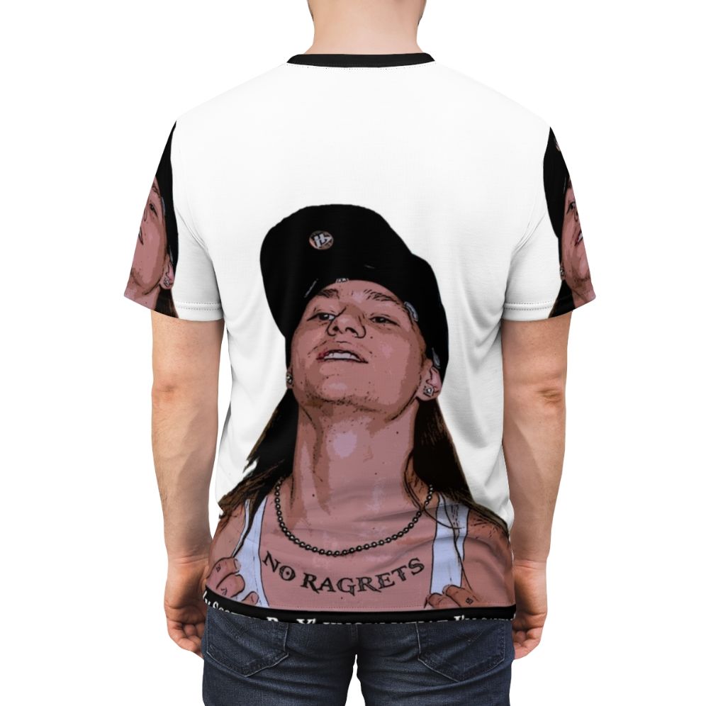 Scotty P inspired graphic design printed on an all-over print t-shirt - men back