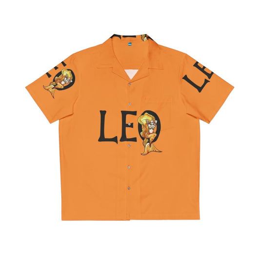 Vibrant Leo Hawaiian Shirt with Zodiac and Legendary Animals Print