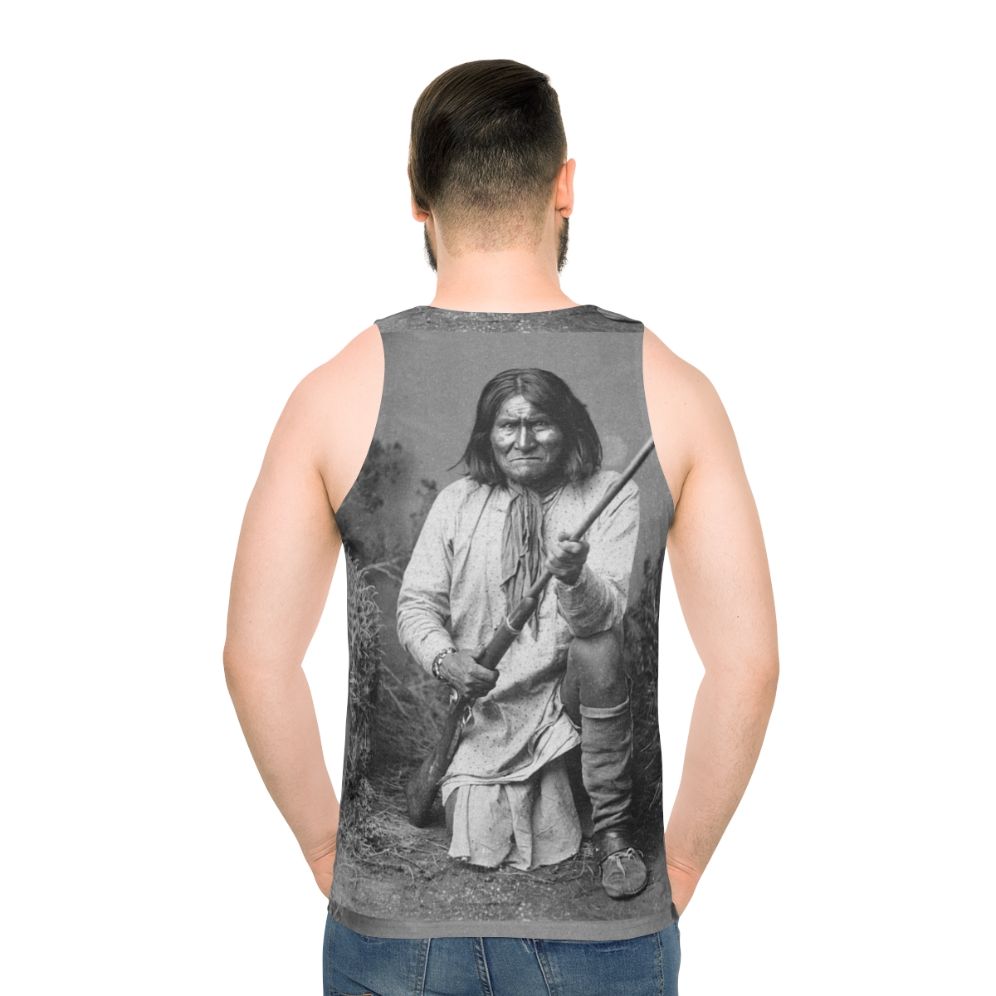 Geronimo unisex native american apache tribal tank top - men back