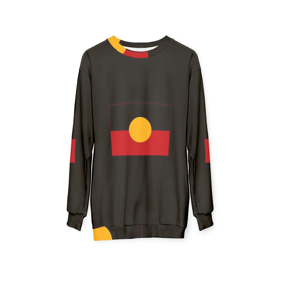 Aboriginal flag sweatshirt design - hanging