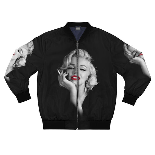 Marilyn Monroe Inspired Bomber Jacket in Black, White, and Red