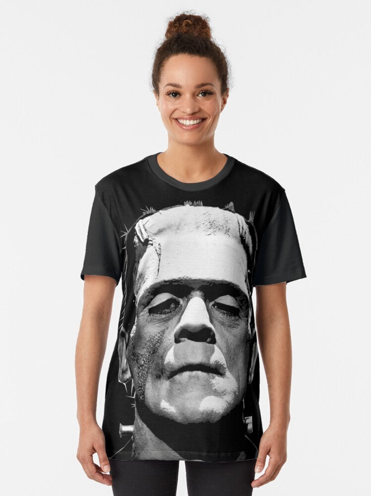 Classic Monster Frankenstein Graphic T-Shirt - Women