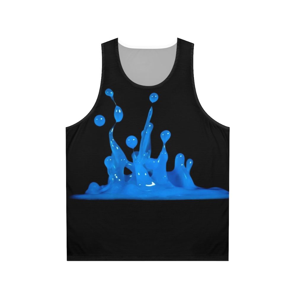 Blue abstract art unisex tank top