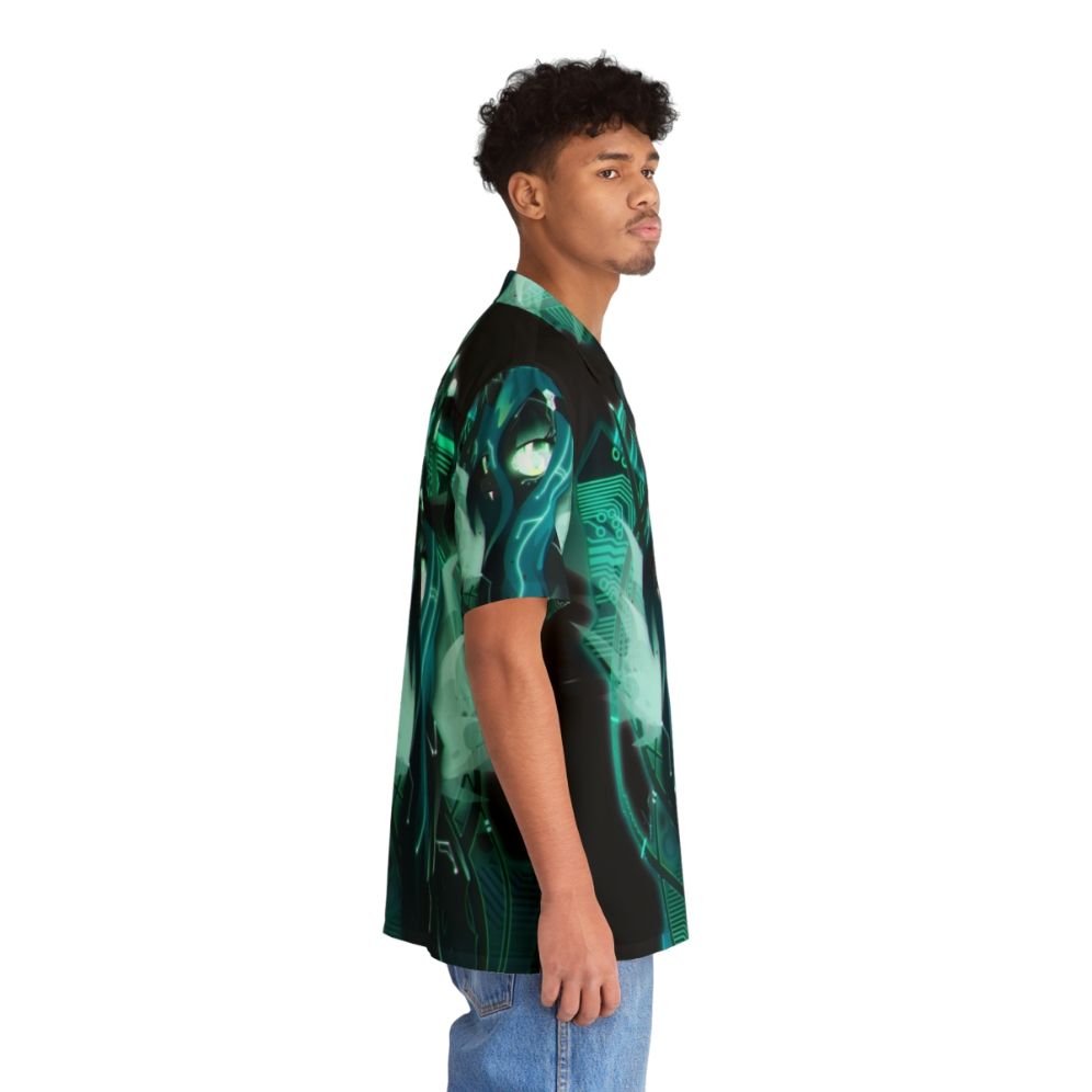 Dark Synthwave Cyberpunk Queen Chrysalis Hawaiian Shirt - People Pight