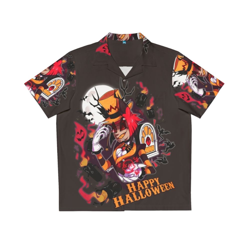 Haunting Hawaiian Shirt with Hazbinhotel Alastor Graphic