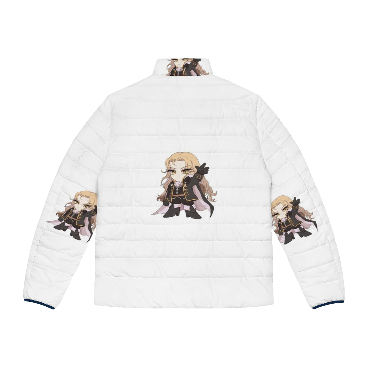 Castlevania Alucard Chibi Puffer Jacket - Netflix Series Fan Art - Back