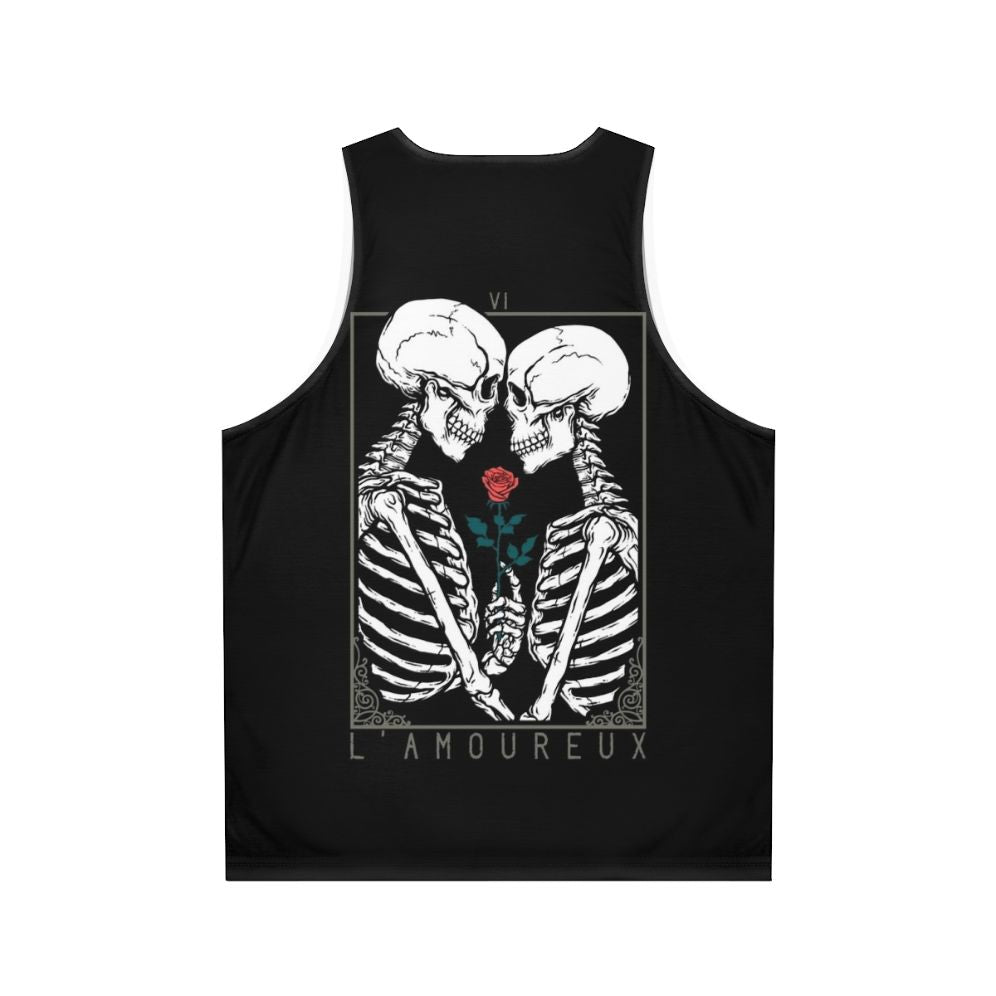 Unisex Lovers Tarot Tank Top - Back