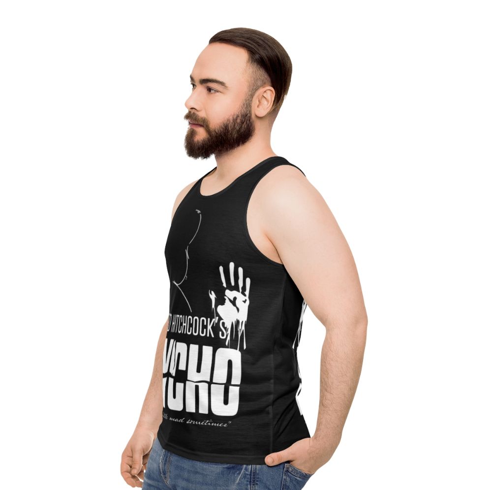 Alfred Hitchcock Psycho Unisex Tank Top - men side