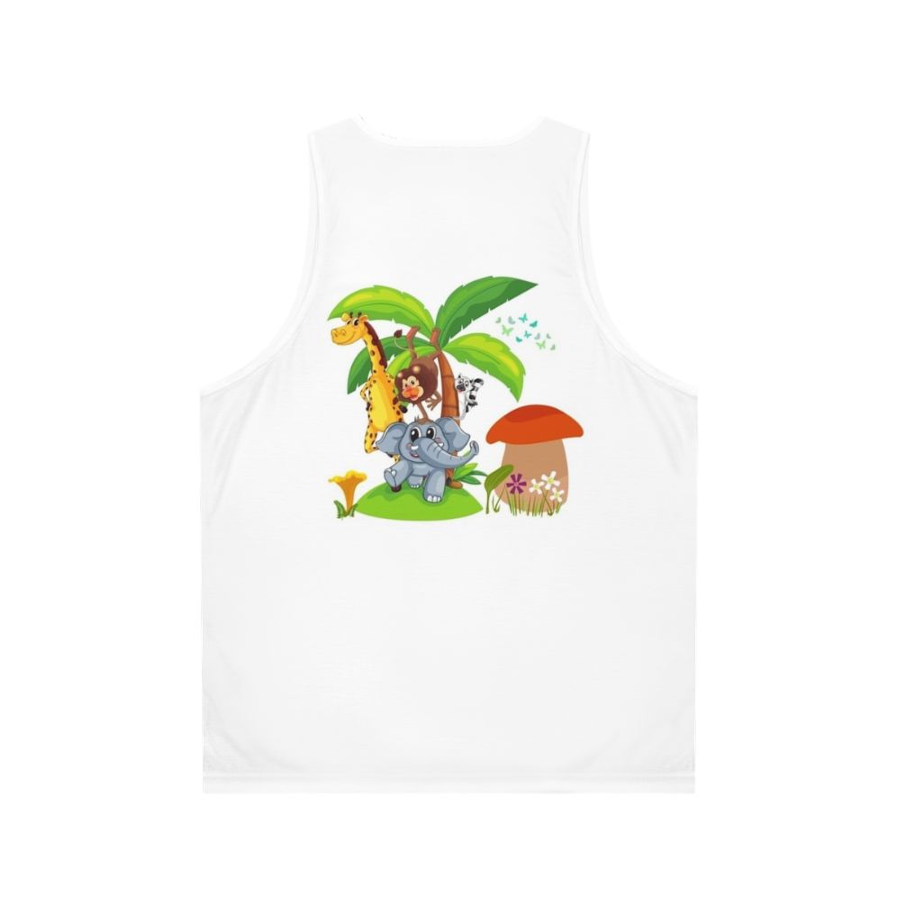 Unisex tank top with legendary animals design - Back