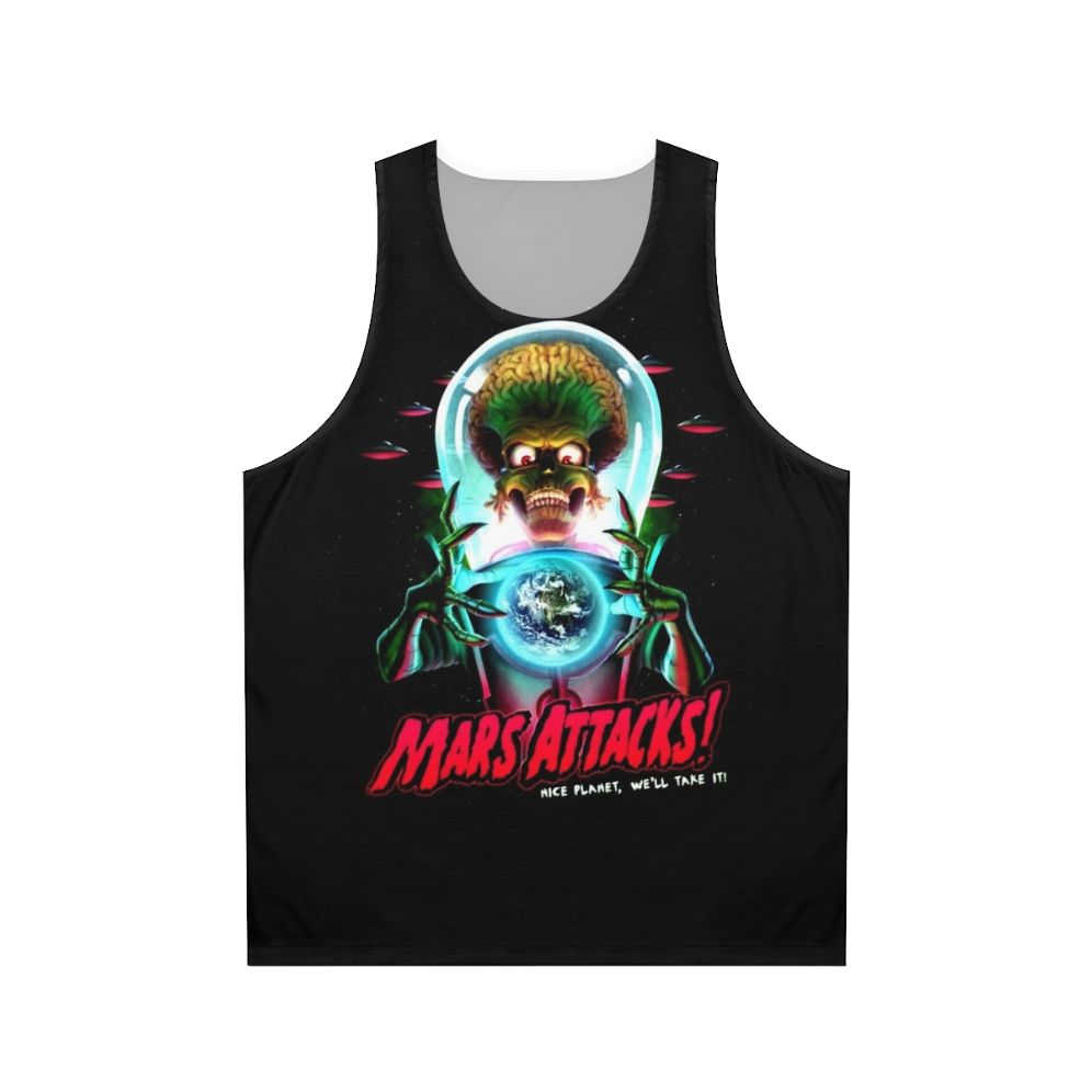 Mars Attacks Unisex Tank Top featuring Retro Alien Design