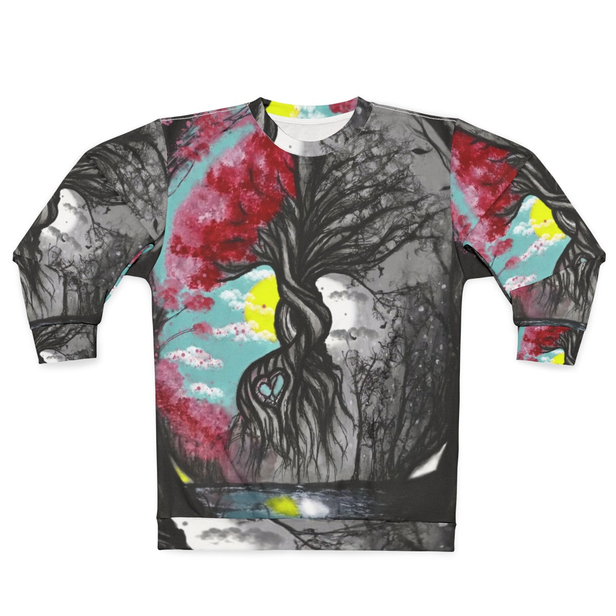 Tree of Life and Death Sweatshirt with Poetic Reflection