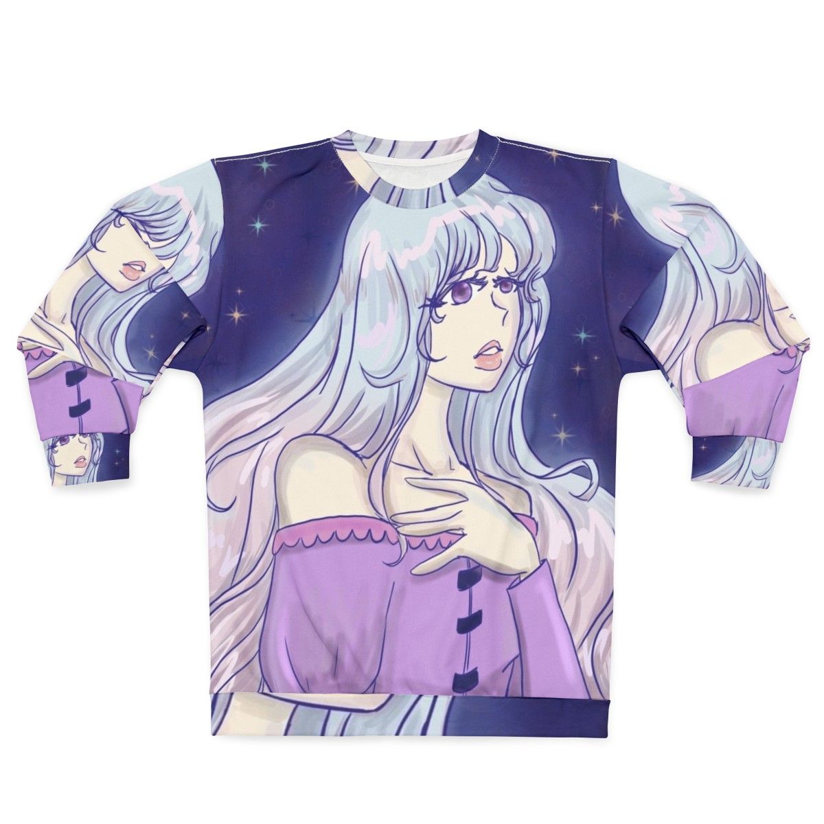 Lady Amalthea Unicorn Sweatshirt featuring the iconic character from The Last Unicorn fantasy film