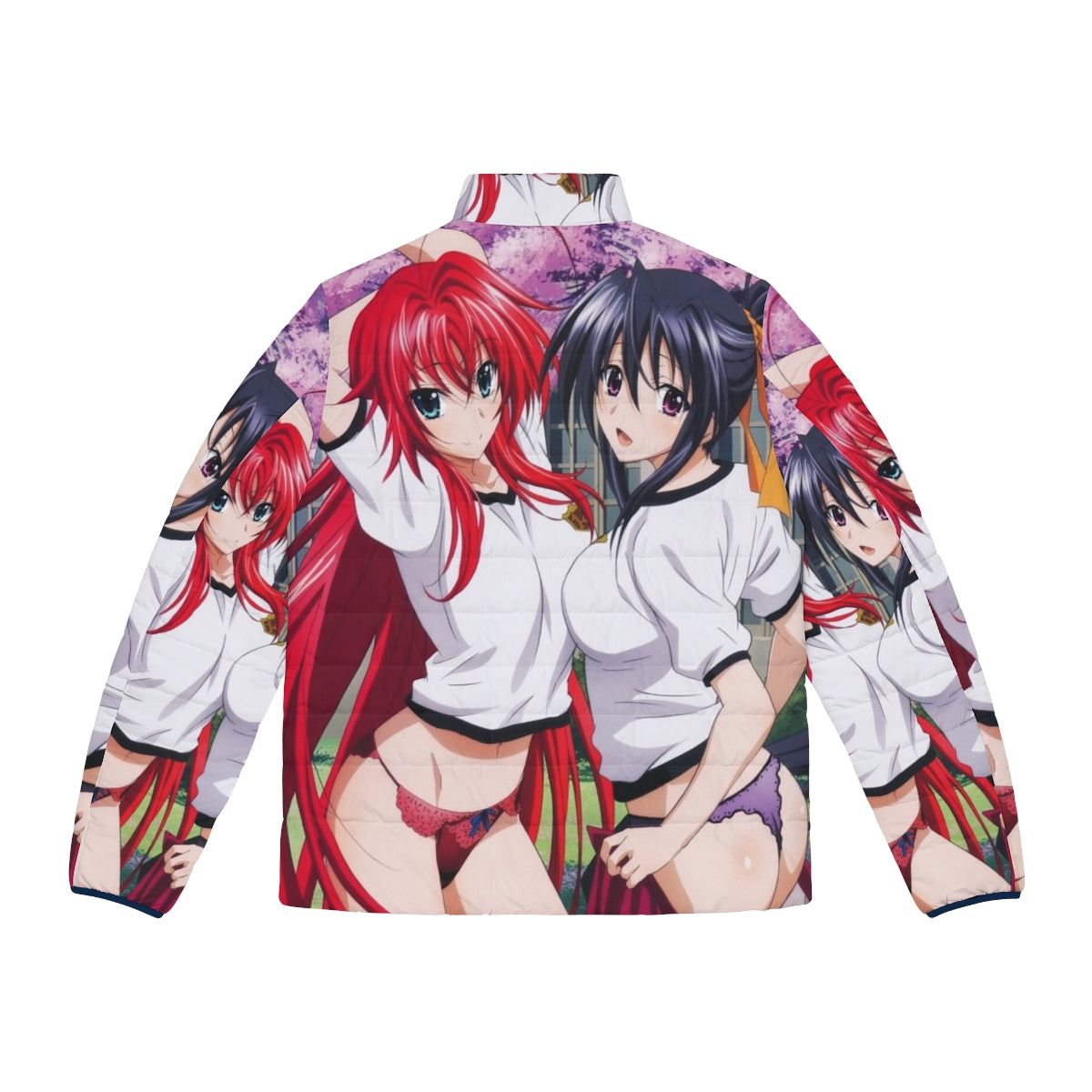 Highschool DxD Rias and Akeno Anime Puffer Jacket - Back