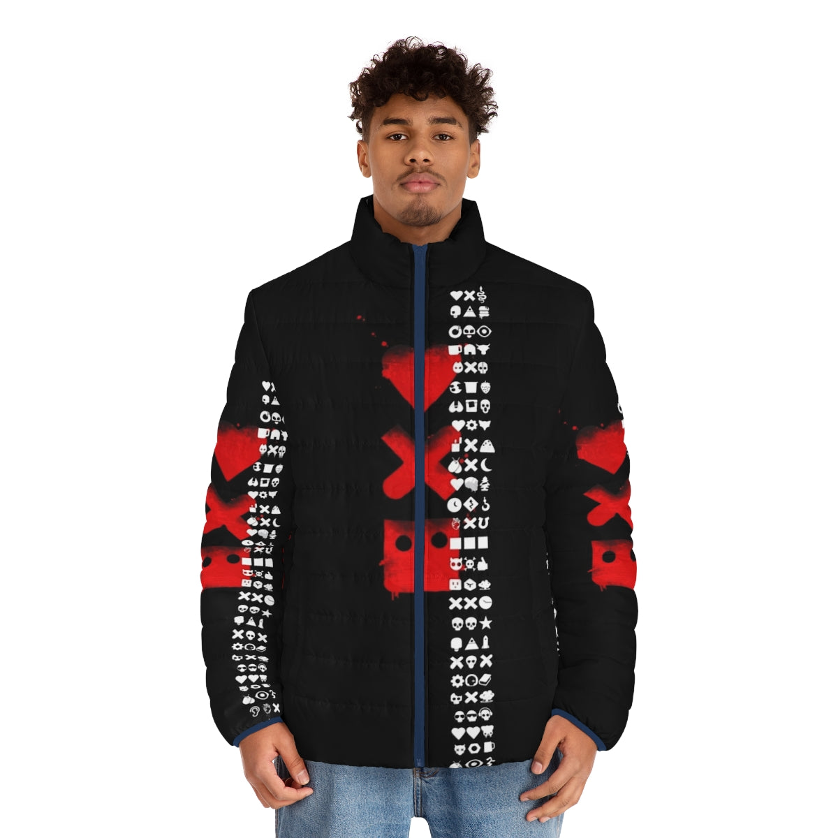 Love Death Robots 27 Episodes Puffer Jacket with 3D Pictogram Graphics - men front