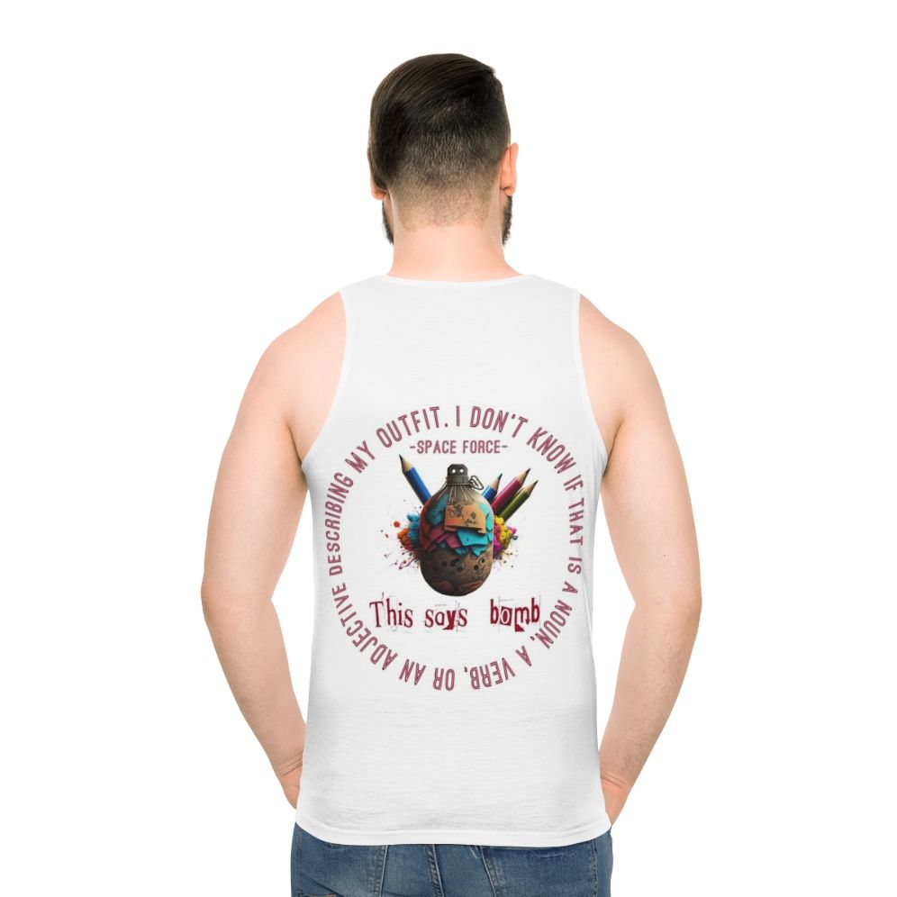 Space Force Netflix fan art unisex tank top - men back