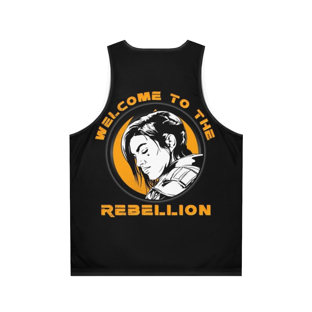 Gina Carano Inspired Mandalorian Unisex Tank Top - Back