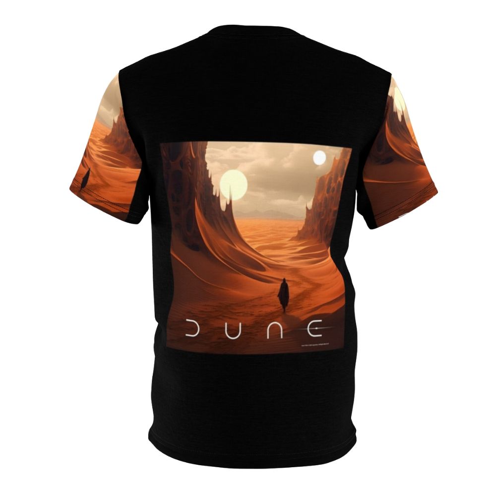 Dune-Inspired Fan Art T-Shirt with Sci-Fi Imagery - Back