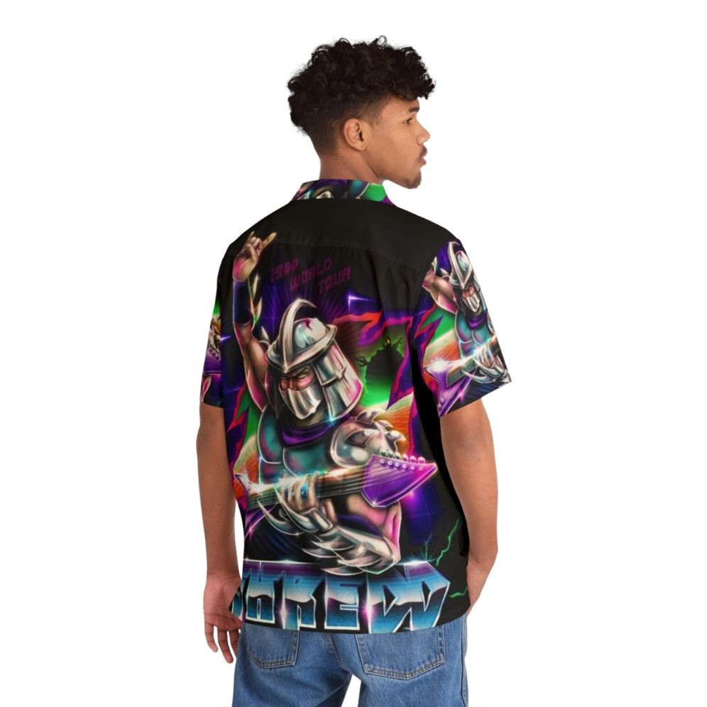 Shredder's Radical 80s Hawaiian Shirt - Teenage Mutant Ninja Turtles Inspired - People Back