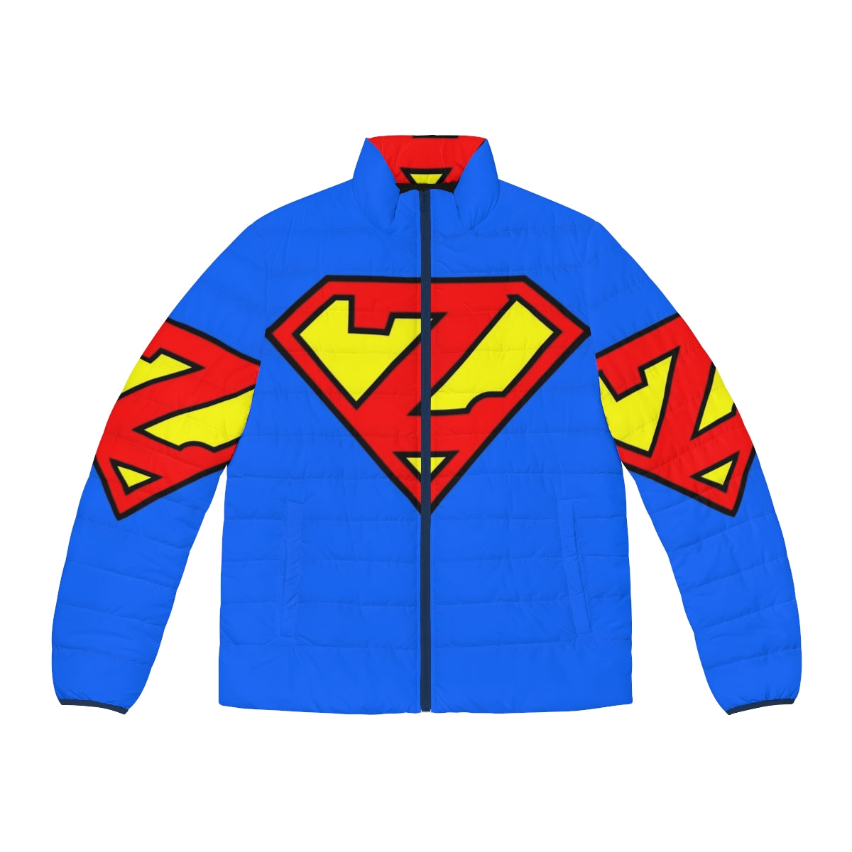 Superhero puffer jacket with letter Z design