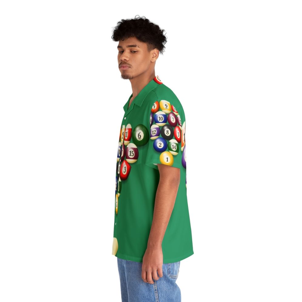 Colorful Hawaiian shirt with pool balls design - People Left