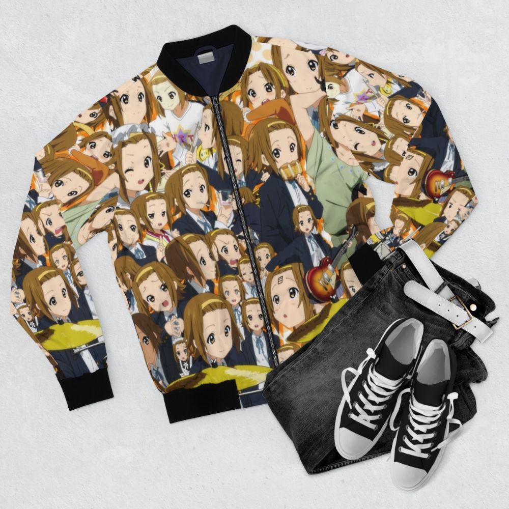 Ritsu Tainaka's Bomber Jacket from the Anime K-On! - Flat lay