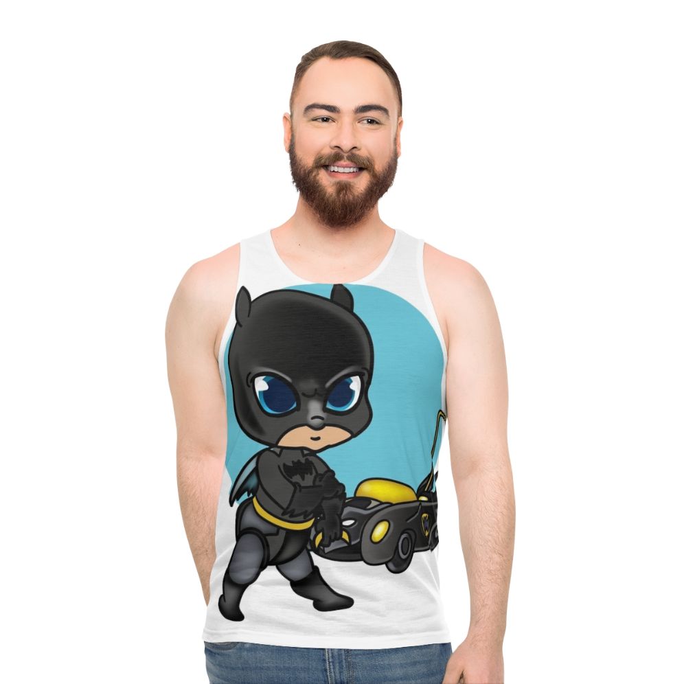 Spooky baby bat unisex superhero tank top - men