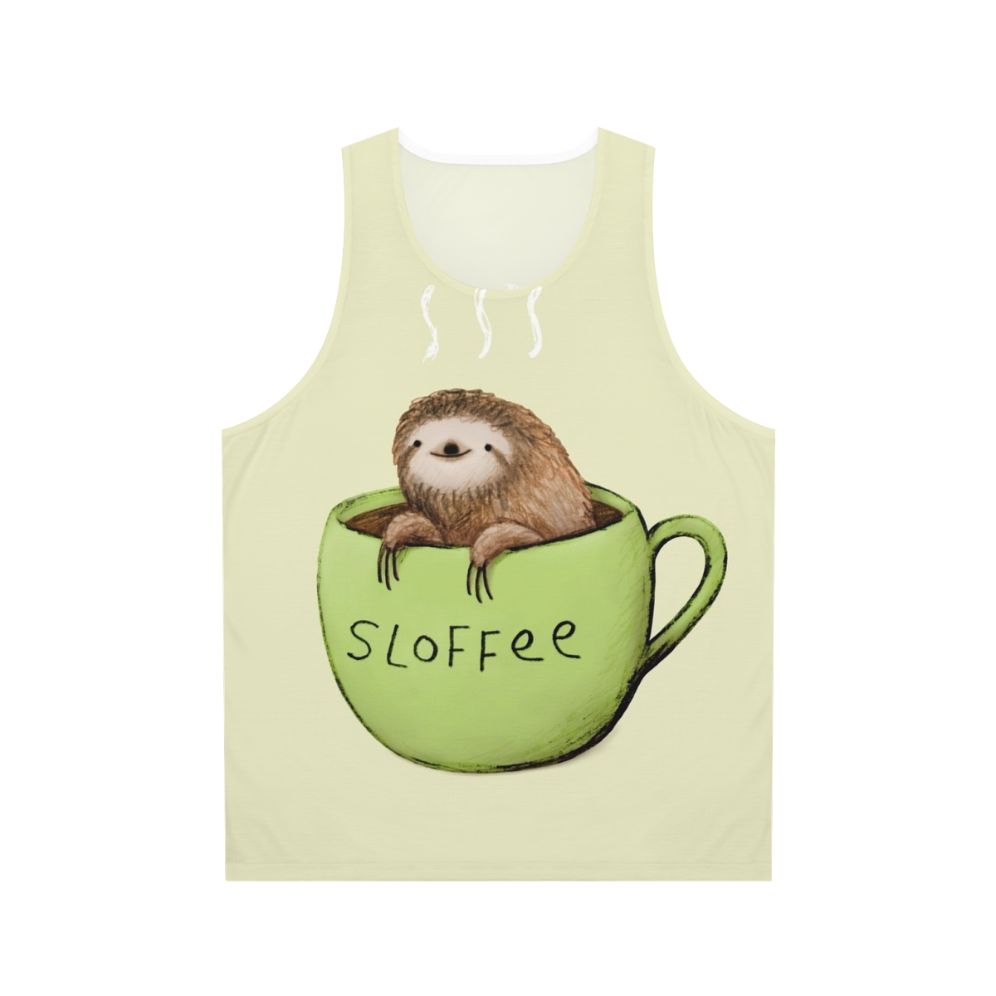 Sloffee Unisex Sloth Coffee Lover Tank Top