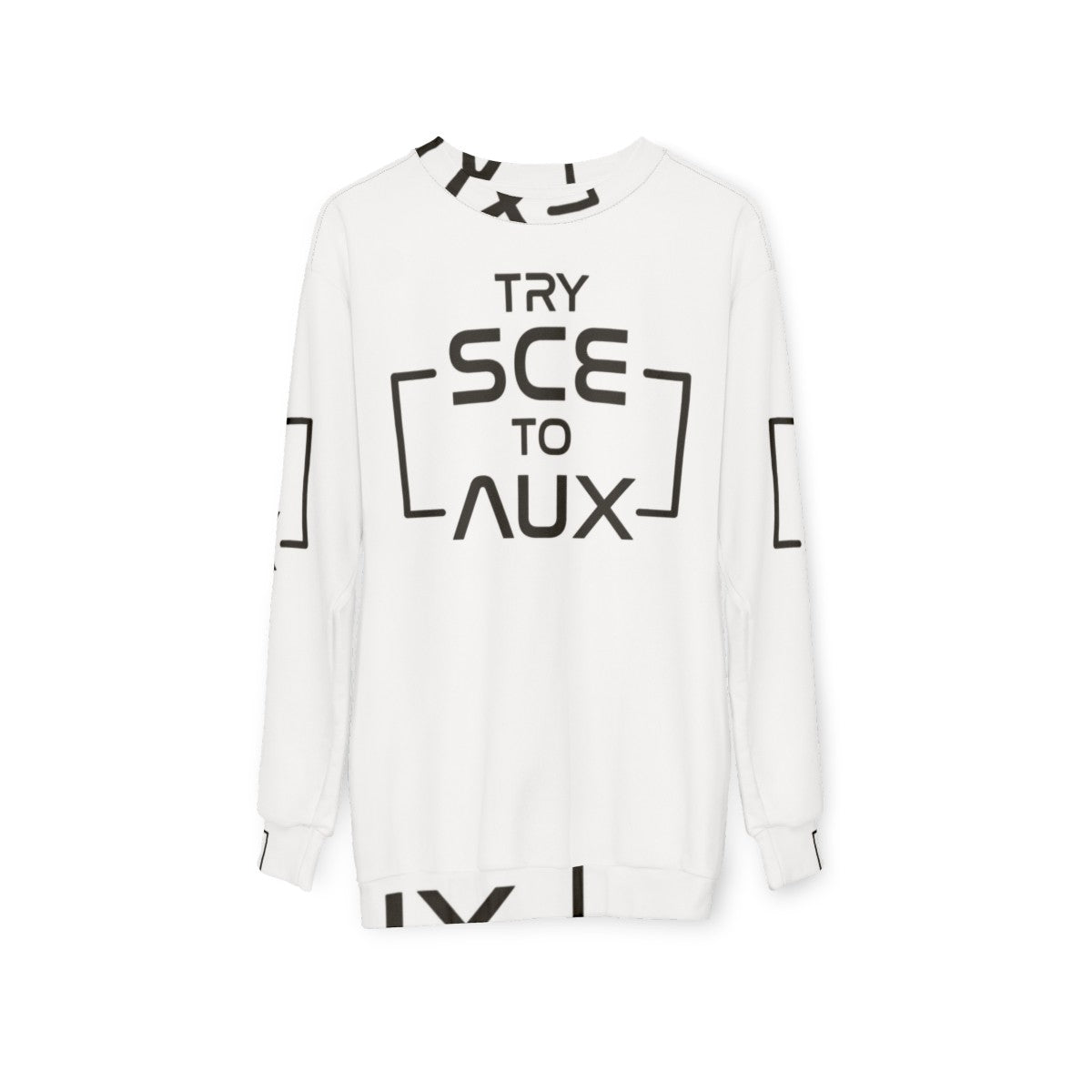 Vintage NASA "Try Sce to Aux" Apollo anniversary sweatshirt - hanging