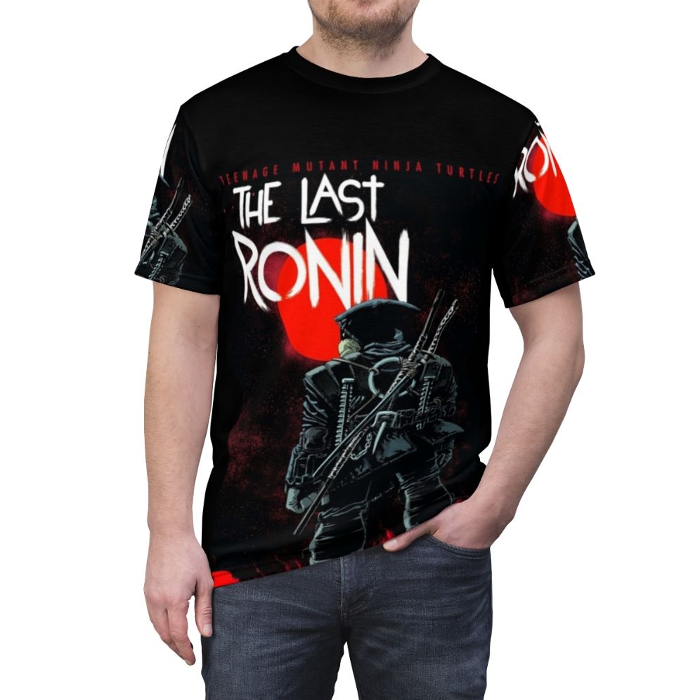 Retro-style t-shirt with a Last Ronin inspired TMNT design - men front